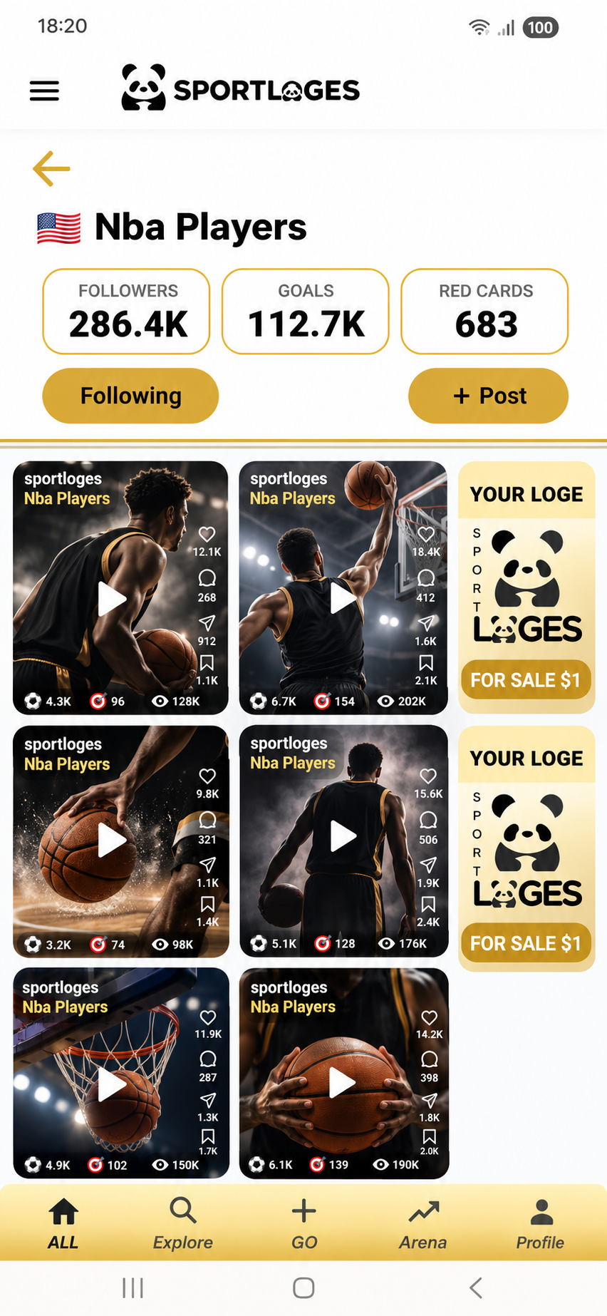 SportLoges app screen 7